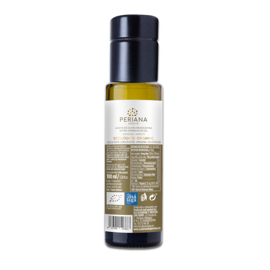 Aceite de Oliva Virgen Extra HojiBlanco + Picual + Verdial Ecológico 100 Mililitros