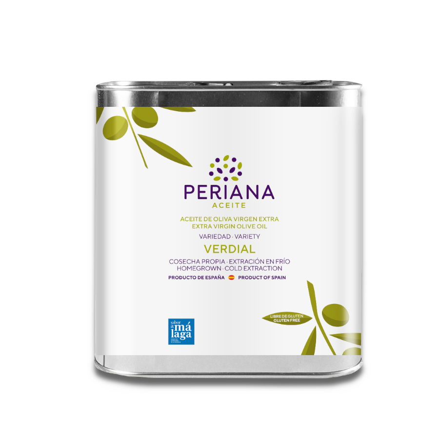 Aceite de Oliva Virgen Extra Variedad: Verdial Lata 2,5 Litros