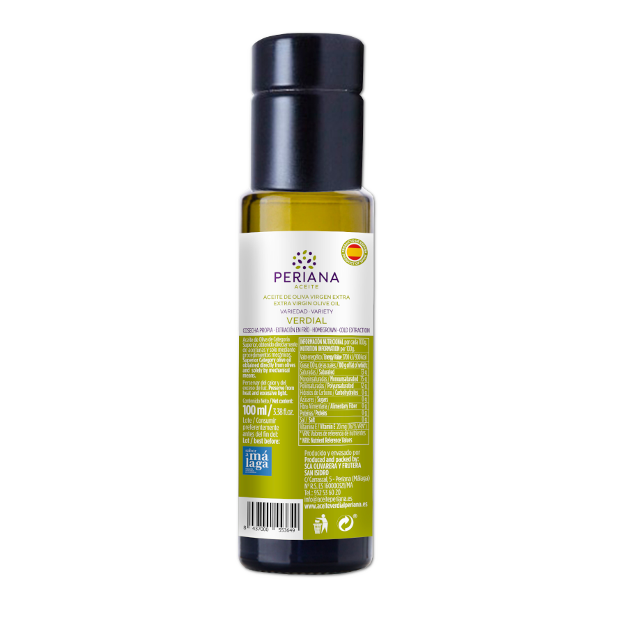 Aceite de Oliva Virgen Extra Variedad: Verdial 100ml
