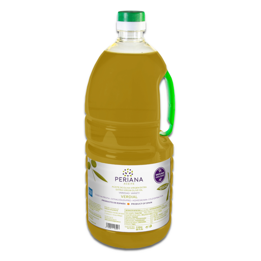 Aceite de Oliva Virgen Extra Variedad: Verdial - SIN FILTRAR - 2 Litros
