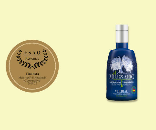 Aceite Periana Milenario finalista entre los mejores aceites de oliva virgen extra producido por cooperativas en Andalucía. Premios ESAO